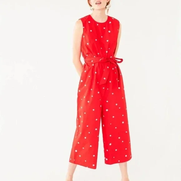New* Easy Jumpsuit Ivory‎ and red striped - Picture 8 of 8